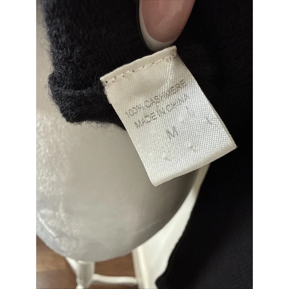 Vintage Y2K Juicy Couture 100% Cashmere Hoodie Zip Up Medium‎ Black Dog Preppy